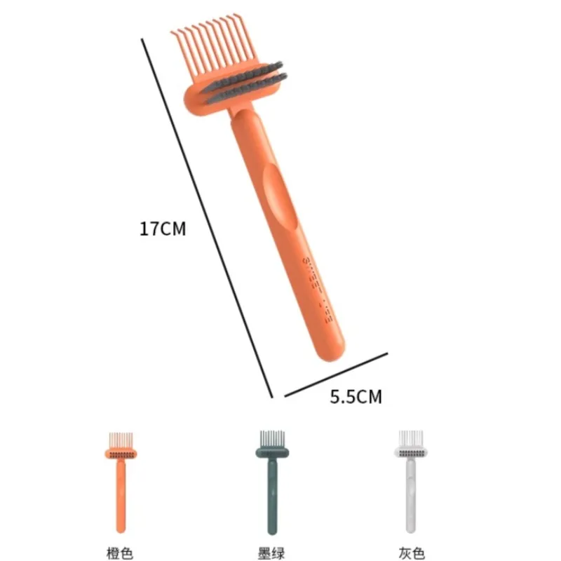 Dual-Action Hairbrush Cleaner and Dust Remover Tool