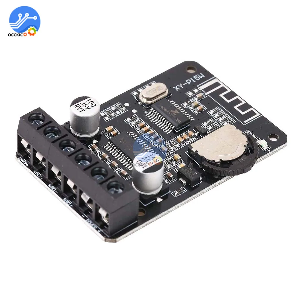 Audio Amplifier Board XY-P15W Bluetooth 5.0 Amplifier Board DC 8V 12V 24V 10W 15W 20W Power Amplifiers Audio Stereo Digital AMP Sound Board