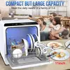 Compact Countertop Dishwasher 5L Water Tank Dual Spray Arm Anti Leakage Easy Use Multi-Purpose Dry Function  Kitchen 6