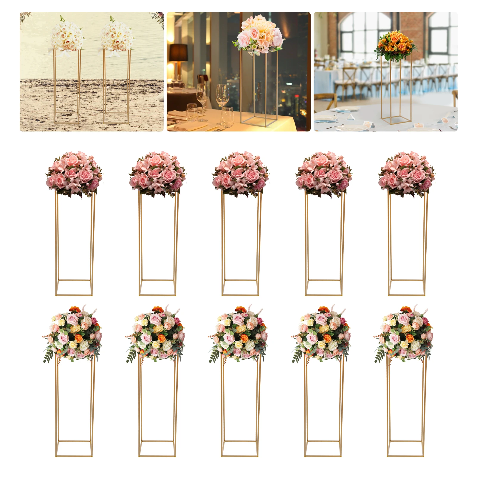 60/80cm 10-Pack Wedding Flower Stand Balloon Display Holder Wedding Centerpieces for Wedding Party Birthday