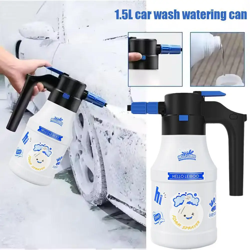 

1.5L Electric Car Wash Watering Can Electric Foam Watering Can USB Rechargeable Kitchen Cleaning Gardening Spraying Car Washing