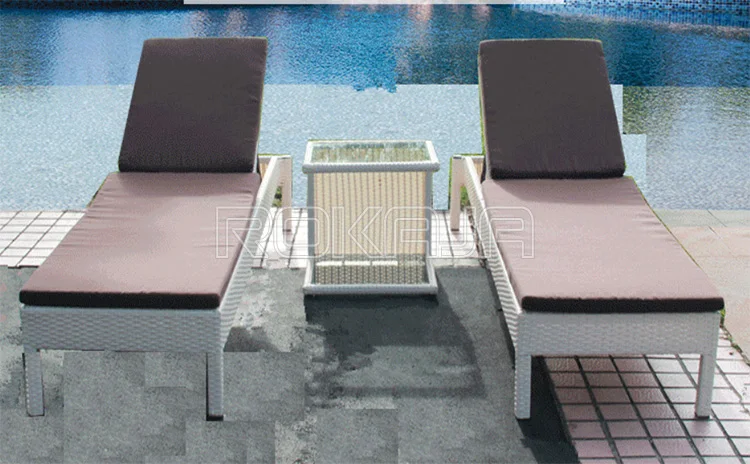 Outdoor Folding Chairs Leisure Beach Adjustable Adjustable Loungers Chairs Seaside Villa Swimming Pool Rattan Lying