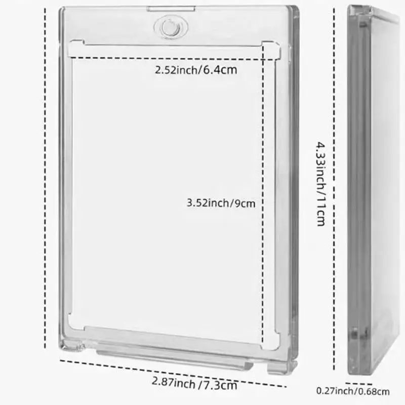 Clear Magnetic Card Holder Set - Premium Protective Display Sleeves for Trading and Sports Cards