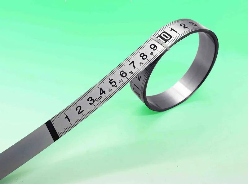 Stainless Steel Ruler 19mm Width Rust-Proof Durable Wear-Resistant Ruler 1-5m Stainless Steel Miter Track Tape Measure Self Adhesive Metric Scale Ruler