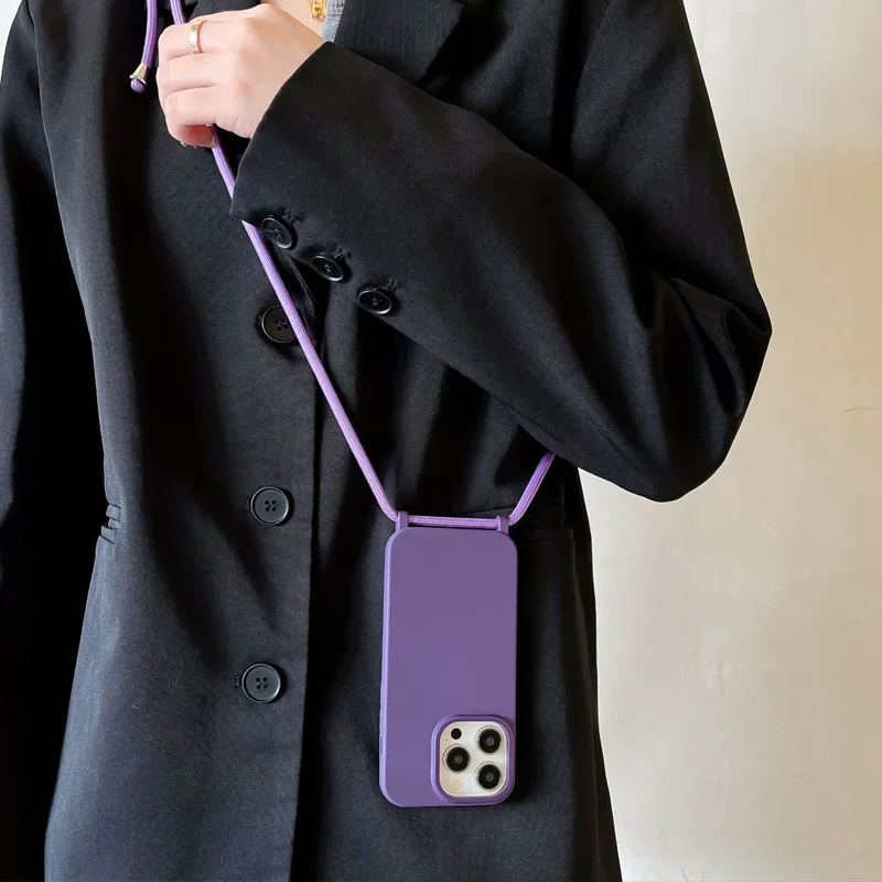 Versatile Crossbody Necklace Strap with Soft Silicone Case Cover