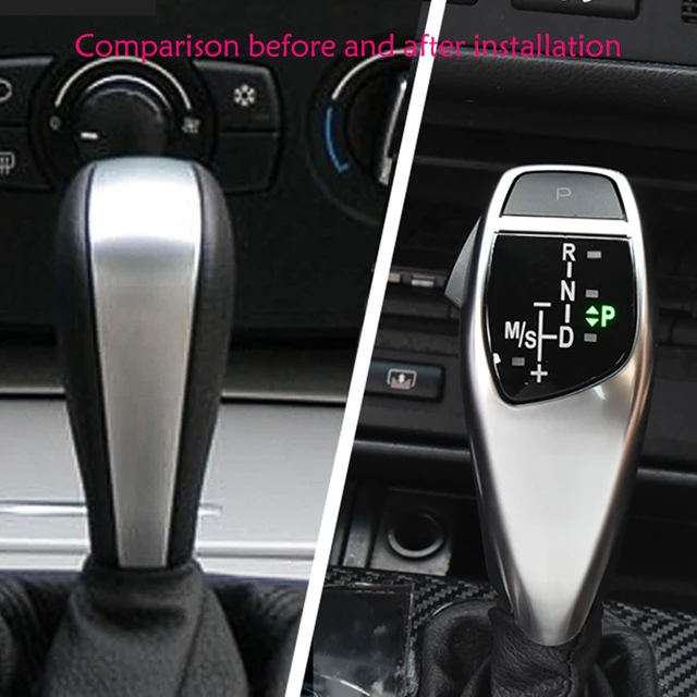 LEDギアシフトノブシフトハンドル交換BMW E46 E60 E61 E81 E87 E90 E91 E92 E93 E89 Z4 1 3 20％OFFセール BMW SルックLEDシフトノブ S60右ハンドル用 シルバー