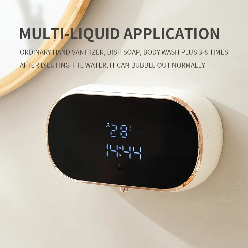 Automatic Foam Soap Dispensers for Bathroom Smart Washing Hand Machine with USB Charging Two Colors with ABS Material 4