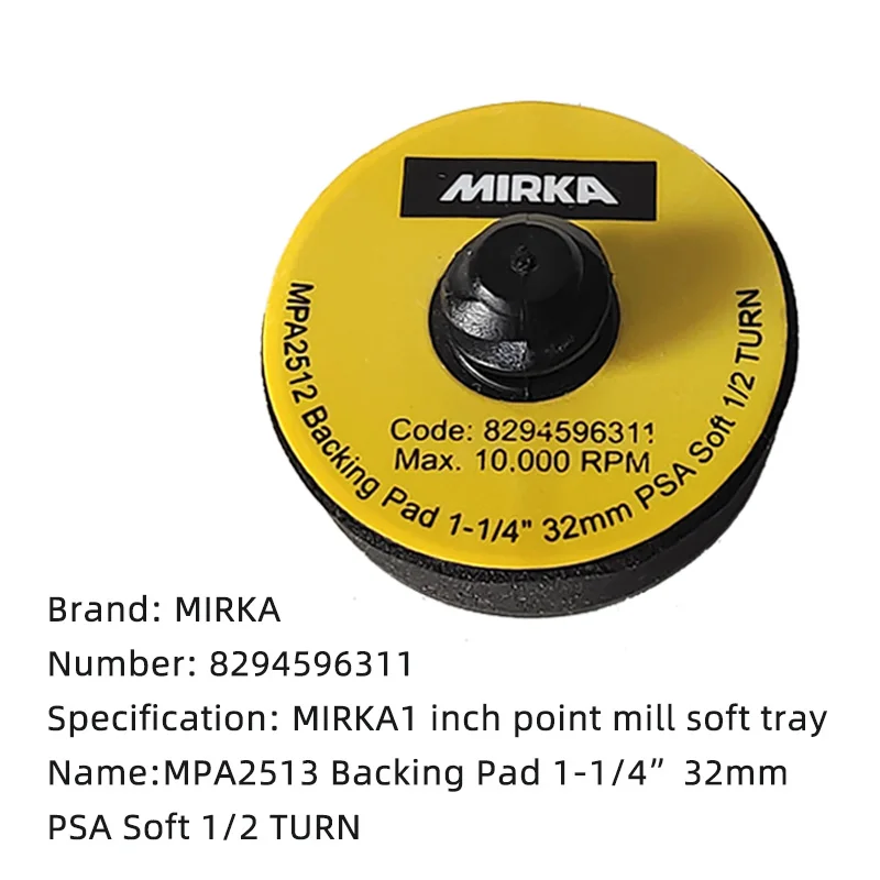MIRKA 1-inch Point Mill Rubber Soft Tray Diameter 32MM Electric Polishing Machine Accessories Original Rubber Tray