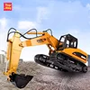 Huina 2.4G 1/14 RC Excavator Truck Track 15CH Charging Alloy RTR Shovel Car Kids Toys Construction Engineering Vehicle Boys Gift 1