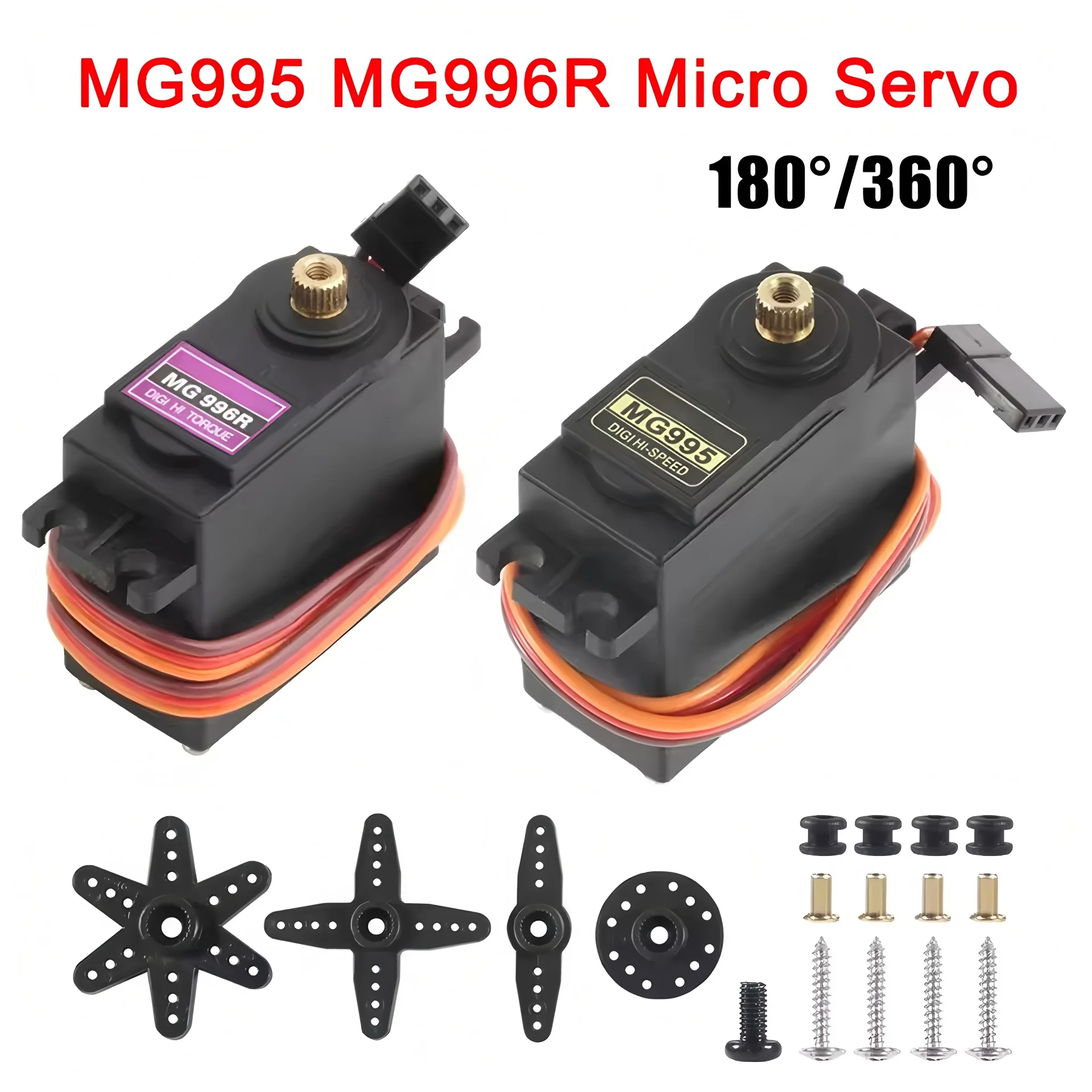 Servo Motor with Metal Gear for DIY Projects and Robotics