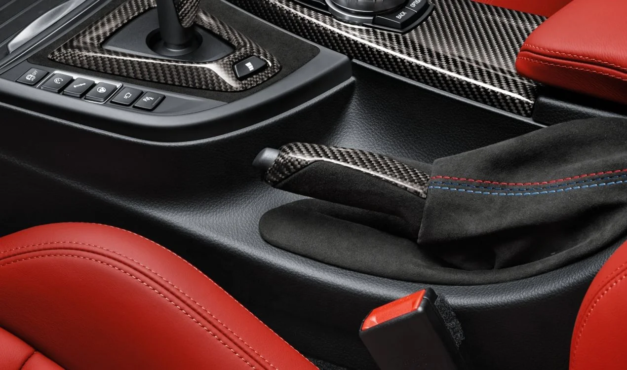 LHD Alcantara Car Handbrake Handle Left Hand Drive Carbon Brake With Alcantara F30 F31 F32 F33 F36 F80 F81 F82 F83 F84