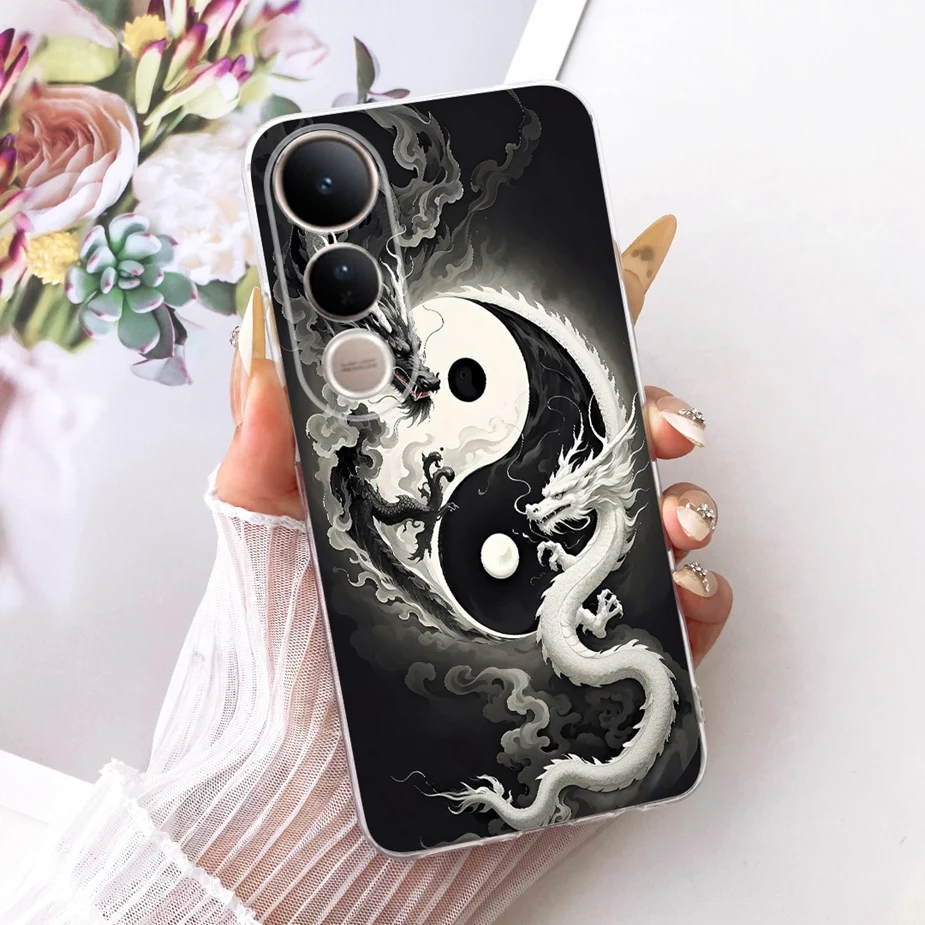 Luxury Bow Flowers Painted Soft Silicone Phone Case Cover