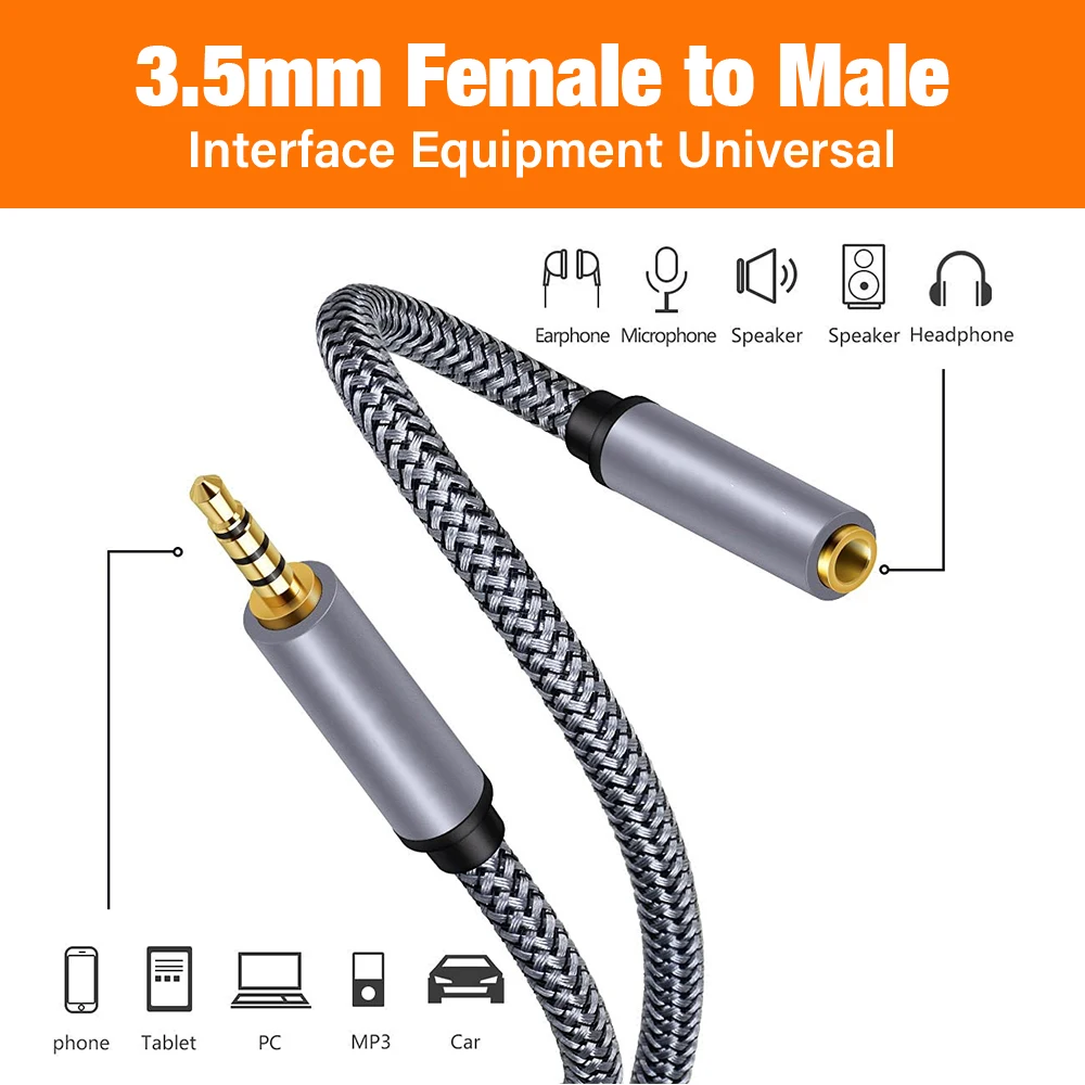  ͽټ ̺  3.5mm  Aux ̺ 3.5mm  ø Ŀ  ڵ, ̾ Ϳ, 1M, 5 M, 10M