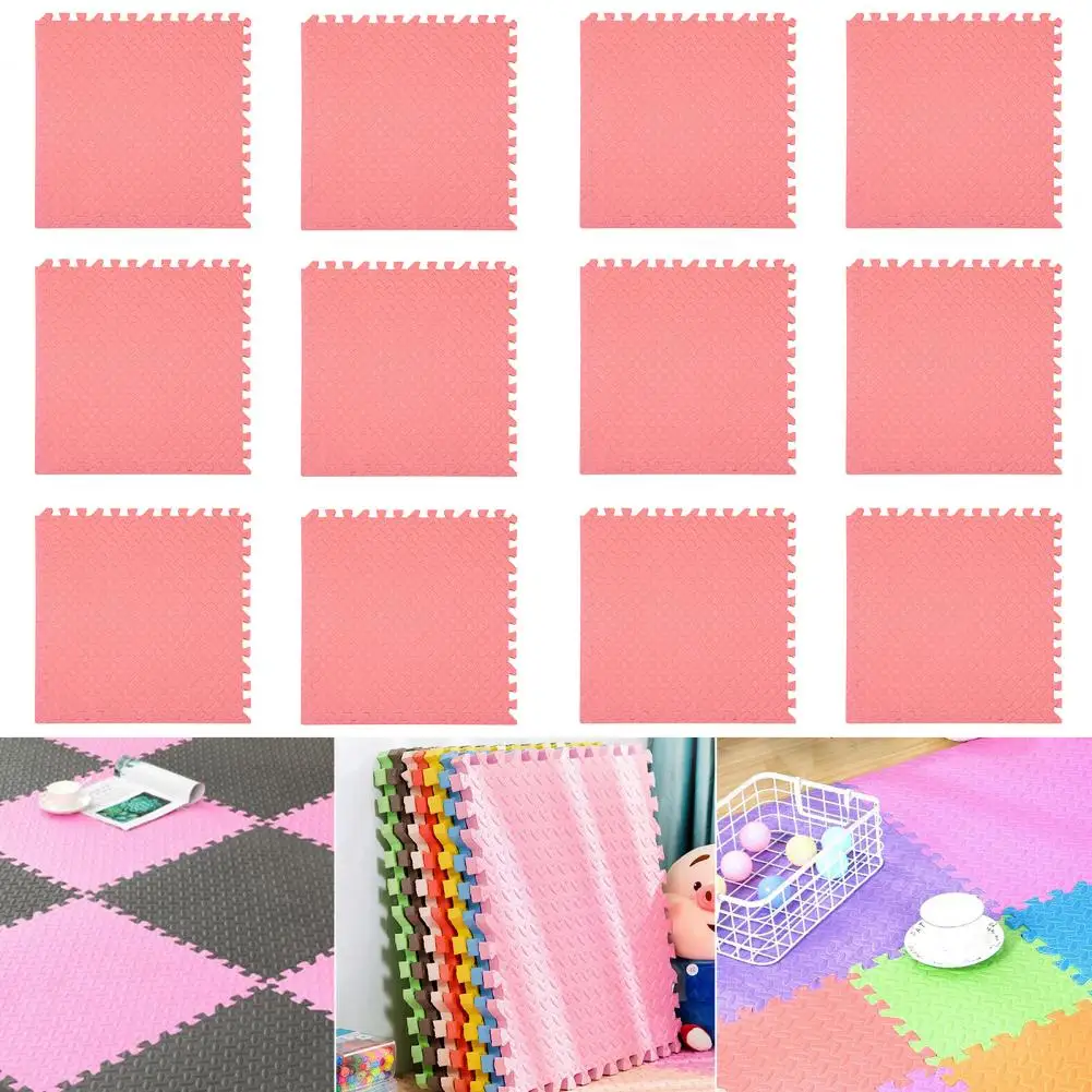 Yoga Mat EVA Foam Interlocking Floor Tile Home Gym Exercise Pad Cushion Workout Equipment 12Pcs