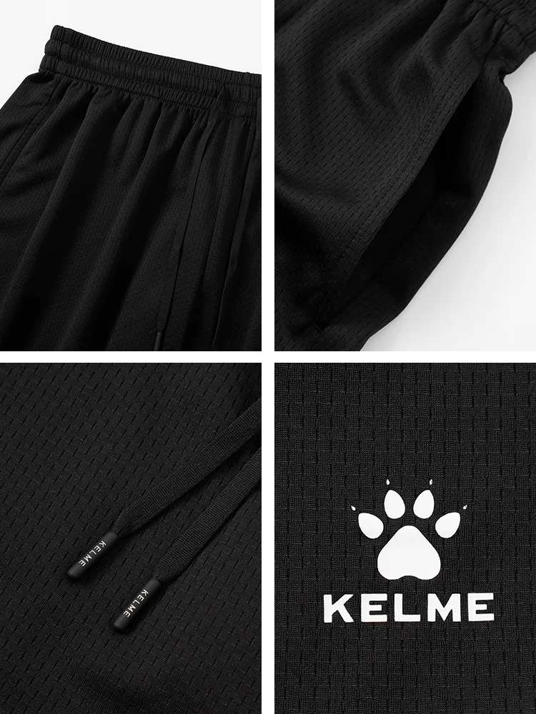 Kelme Men's Basketball Shorts Breathable Shorts Not Above The Knee Loose Knitted Shorts Outdoor Sports Fitness Running Pants 5
