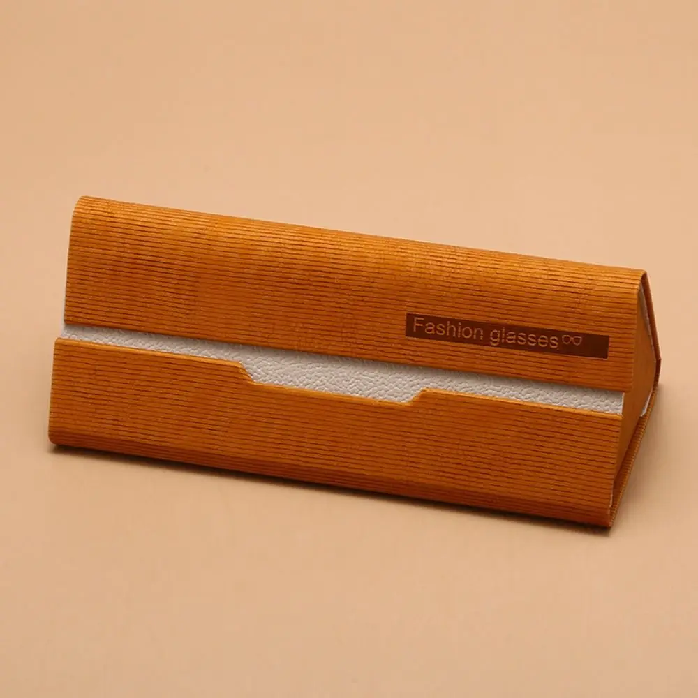 Foldable Triangle Sunglasses Box PU Leather Automatic Closing Sun Glasses Case Simple Anti-fall Sunglasses Protective Cover