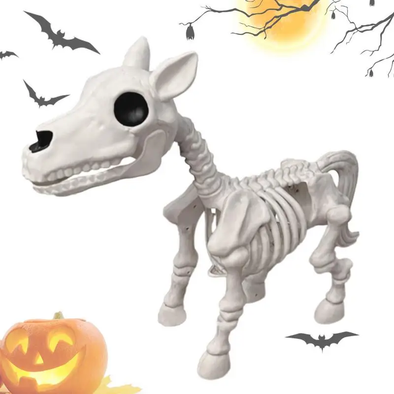 

Cow Skull Decorations Cow Skull Statue Halloween Decorative Prop Outdoor Skeleton Cow Decor Reusable Halloween Ornaments Party P