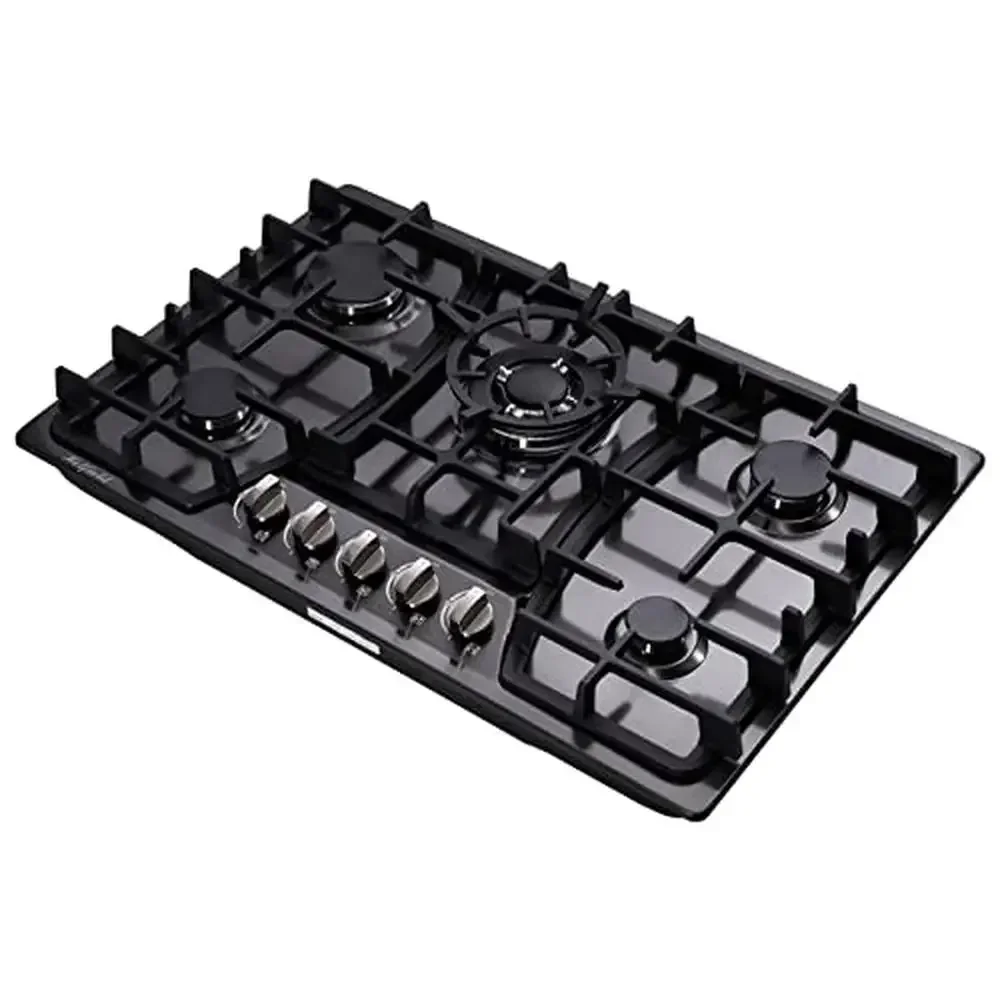 Gas Cooktop Stainless Steel 5 Burners Stovetop NG/LPG Dual Fuel Easy Clean HF57013B 6