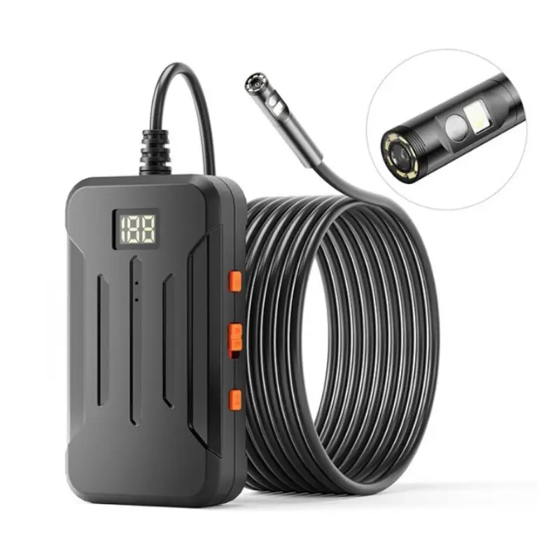 

Industrial WIFI Endoscope HD1080P Dual Lens Camera 8MM/5.5MM/3.9MM Car Inspection Borescope IP68 Waterproof 2600mAh Rigid Cable