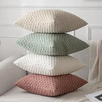Striped Cushion Cover Green Corduroy Pillowcases Decorative Pillows for Sofa 18x18 Inch Throw Pillow Farmhouse Home Decor 1Pcs 3