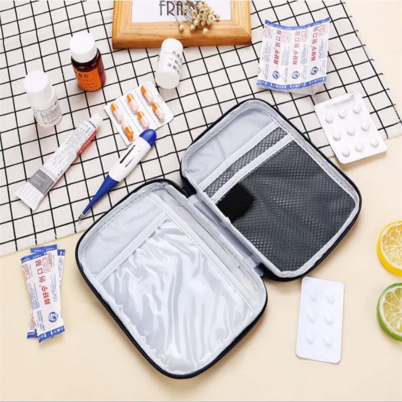 First Aid Bag Portable Storage Bag First Aid Emergency Medicine Bag Outdoor Pill Survival Organizer Emergency Kits Package Travel Accessories