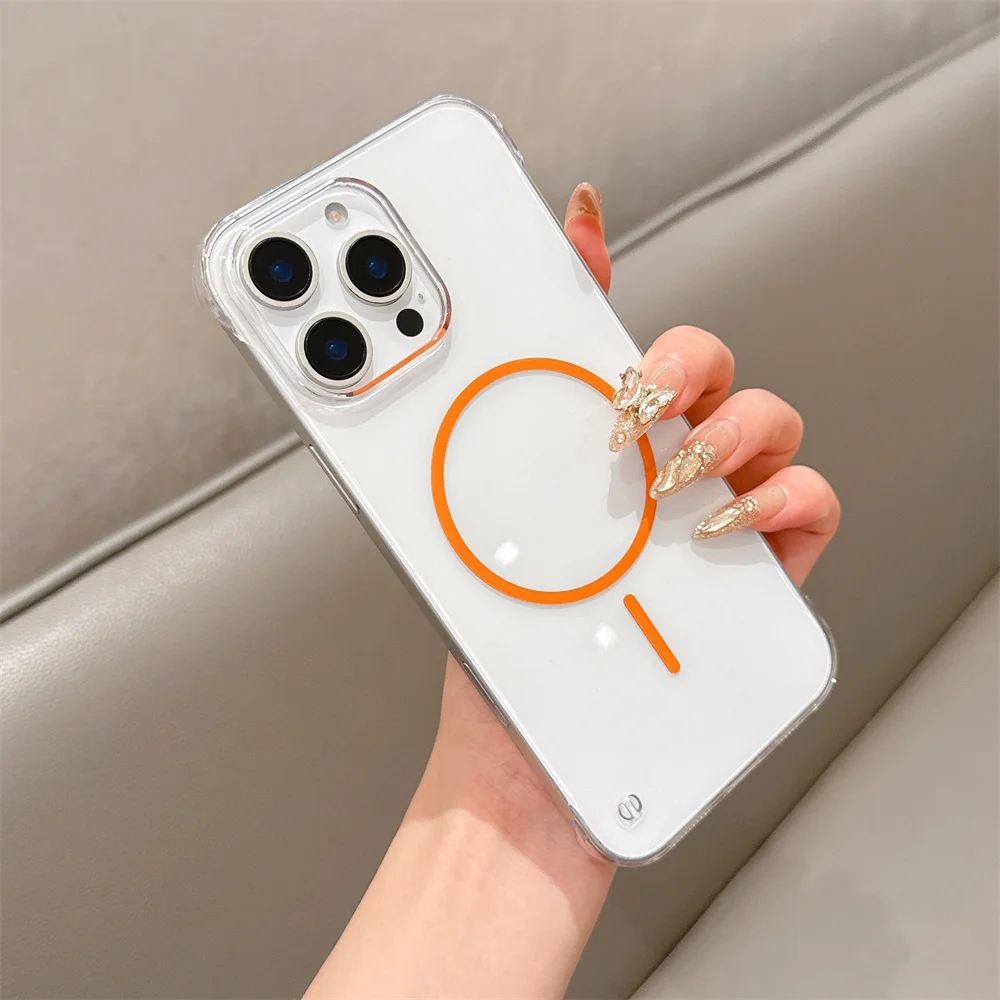 Magsafe Ultra-Thin Frameless HD Clear Phone Case with Wireless Charging Compatibility