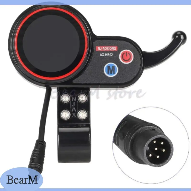 Enhanced Electric Scooter Instrument Display with LCD Meter and Finger Throttle
