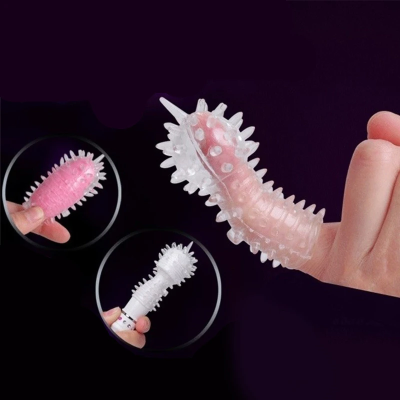 Barbed Clit G-spot Stimulator Finger Glove For Couples Massage_voghion.com