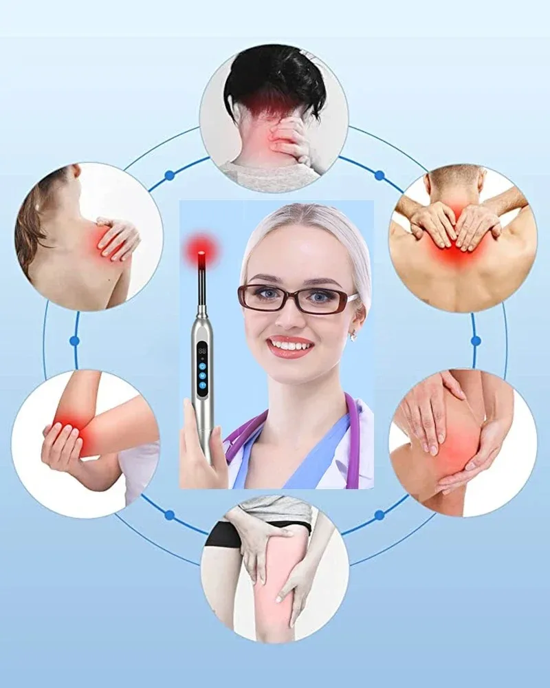 Red Light Therapy Device Canker Sore Cold Sore Treatment Infrared Light Therapy Wand for Mouth Nose Ear Knee Feet Hands Ankle
