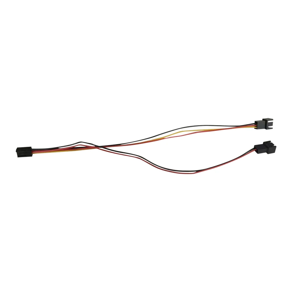 3 Pin 2 in 1 Wire Female to 2 Male Terminal Y Cable Splitter Power Supply Extension Cable for PC Fan cooling CPU GPU Cooler