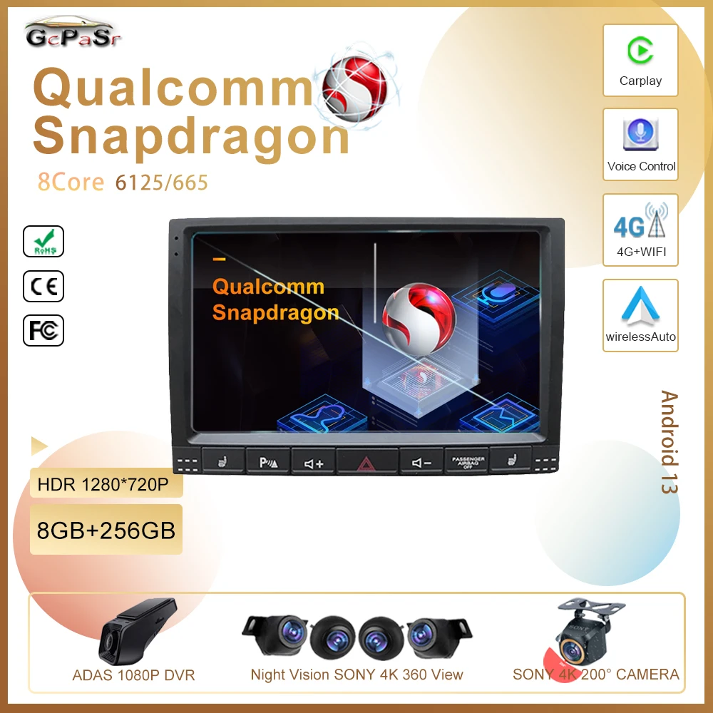 

Android13 For Volkswagen VW Touareg 2002 - 2012 Multimedia Navigation GPS Video Autoradio Player Car Carplay Monitor TV