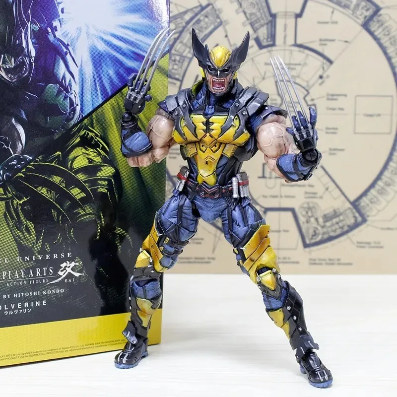 

Hot toys Marvel PlayArts X-men Anime hero Wolverine Wolf Uncle Movable Action Figure Hobby Collectible Model Toy Figures gifts