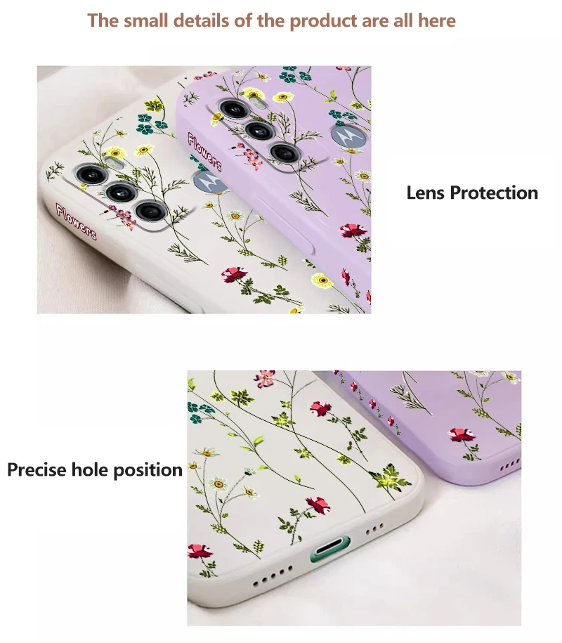 G 60 gelbe Sonnenblume Silikon Telefon hülle für Motorola Moto G60 G62 G52 G42 G40F G50 G24 G60s G84 G100 G54 G72 G82 G9Power Cover – Detail 3