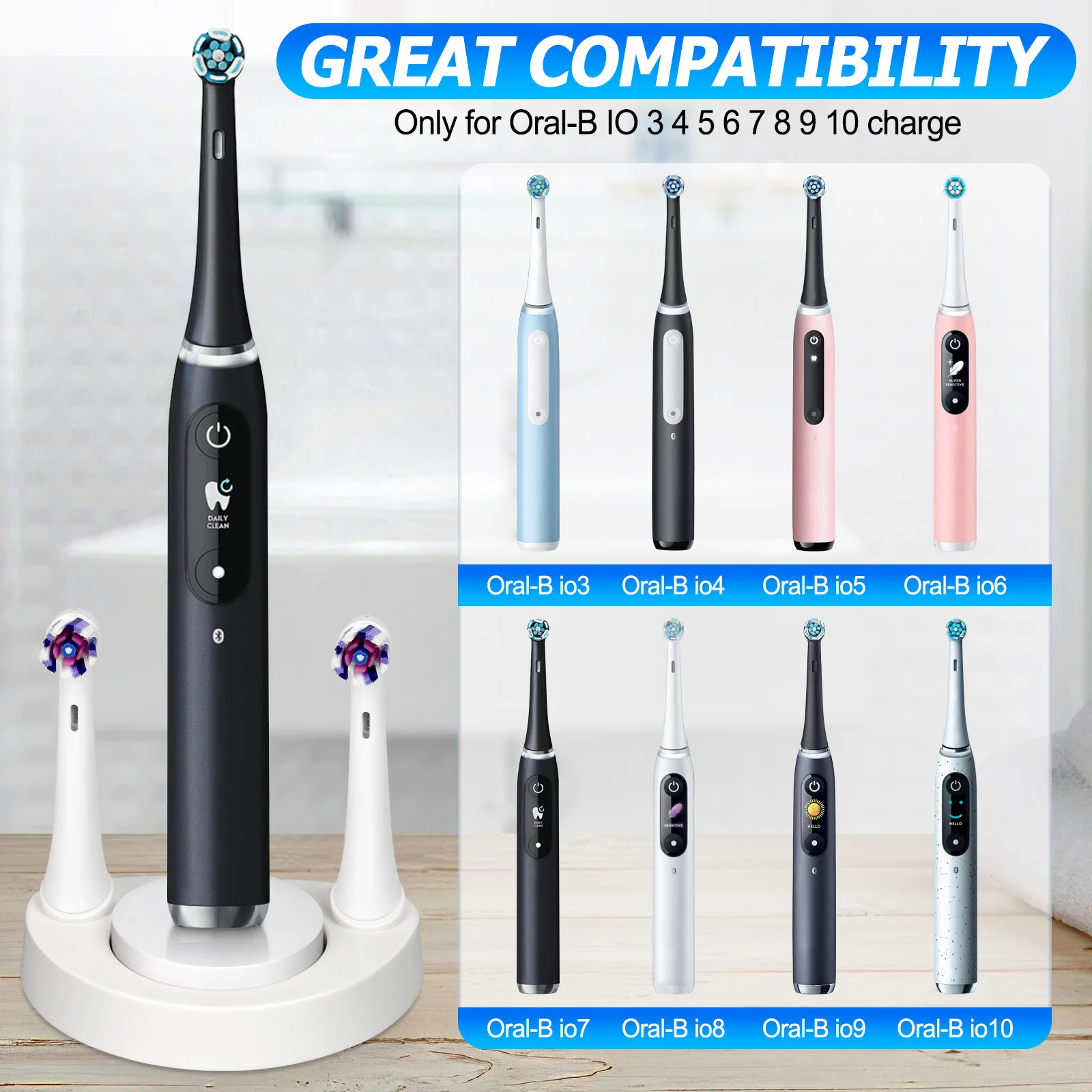 Oral-B 電動歯ブラシ本体 充電スタンド付き io 6 type3753 電動歯ブラシ ブラウンオーラルB 公式 | iO6（グレーオパール