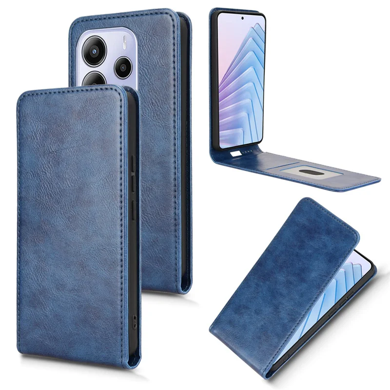 Luxury Phone Cover For Redmi Note 14 4G Vertical Flip leather Case For Xiaomi Redmi Note 14 4G Case Premium Wallet Retro Cover