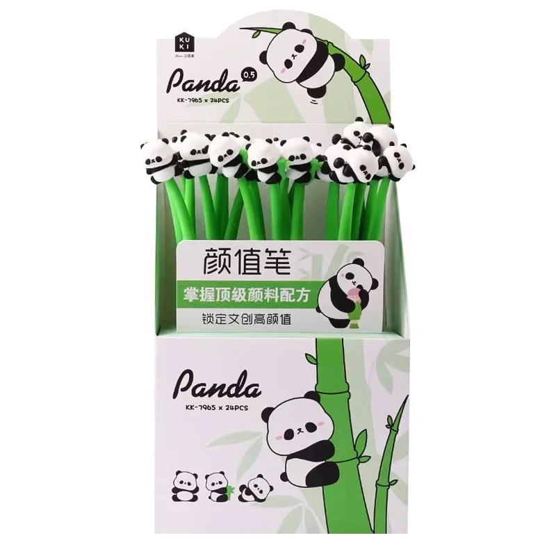 Gel Pen Silicone Panda Shape Swing Signature Pen Student Stationery