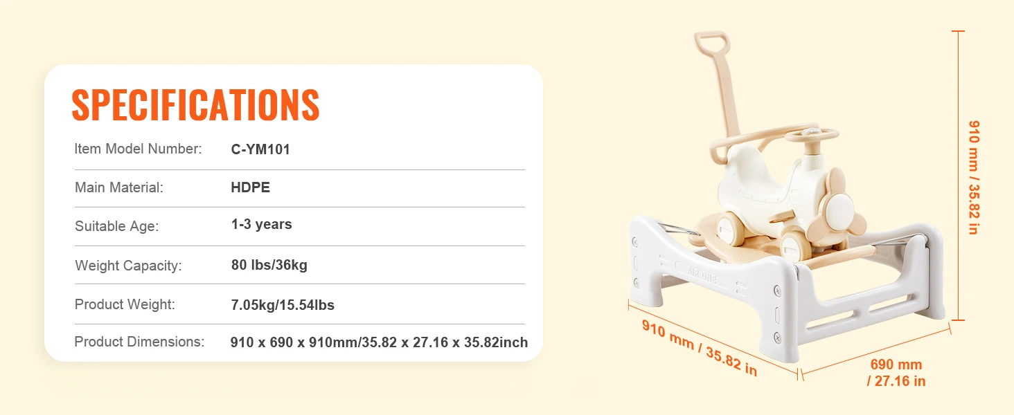 5-in-1 Toddler Rocking Horse