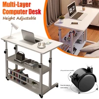 Multi-Layer Standing Desk Height Adjustable Wooden Computer Desk Workstation Work Table Bedside Table for Home Office 4