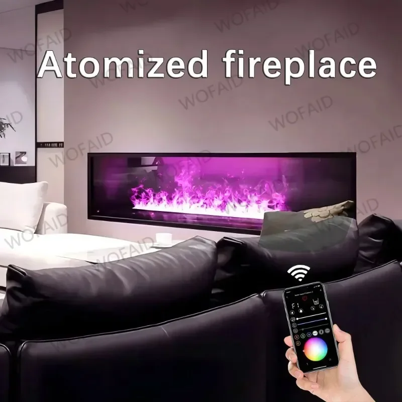 3D Atomized Fireplace With Colorful Steam Flame ECO Decorative Mist Intelligent Indoor Electric Water Vapor Fireplace electric fireplace