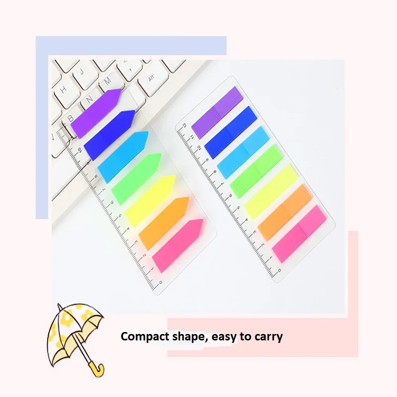 

New 140/200pcs PET Stickers Girl Fresh Learning Exam Note-Taking Notes Transparent Classification Index Stickers Office Supplies