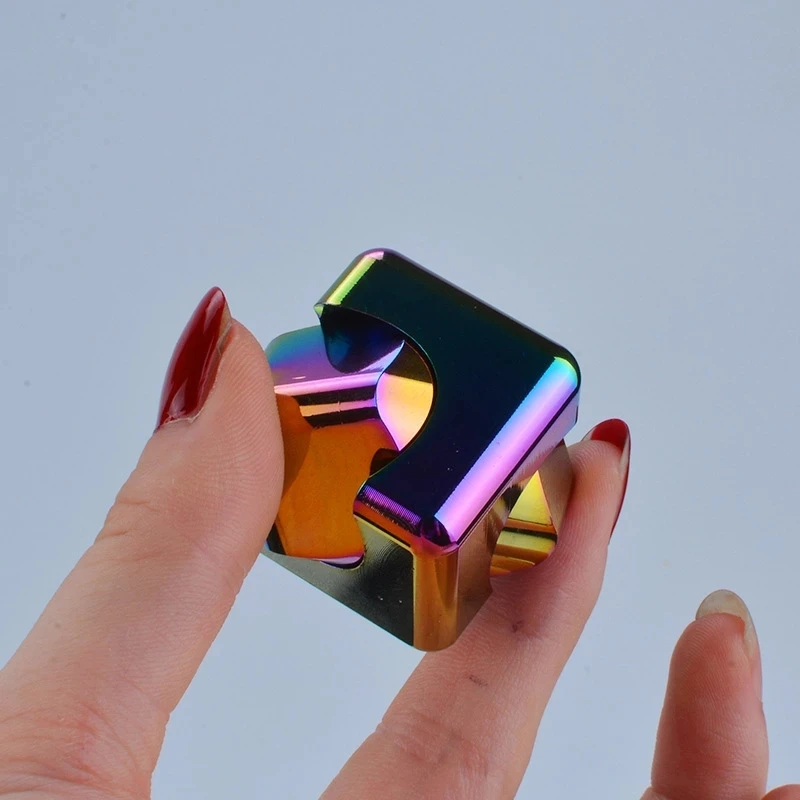 Cubo de dados cuadrado de descompresión para niños, juguetes antiansiedad para la yema del dedo, Spinner de mano, juguetes de ventilación, Flipo Flip