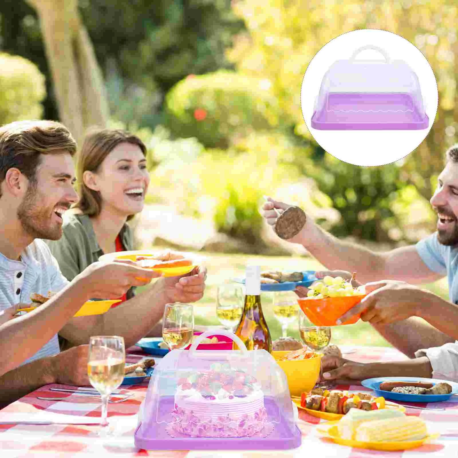 

Plastic Cake Carrier Portable Cake Container with Handle Cake Packaging Container