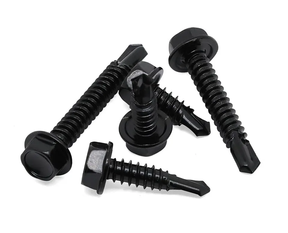 Selbst bohrende Schrauben mit 10/20 stücke Sechs kant scheiben kopf m1, 5 m1, 5 m1, 5 m1, 5 8 #10 #12 #14 # schwarze Zink-410-Blech-Gewindeschneidschraube – Detail 4