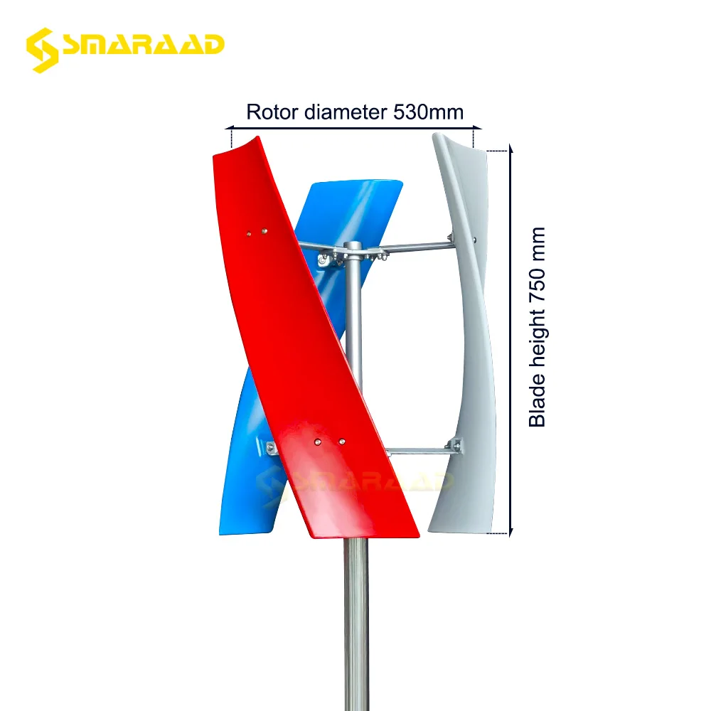 SMARAAD U.S.A Poland  Fast Shipping Wind Turbine 1500W Vertical Generator Permanent Magnet Suspension Low Wind Start