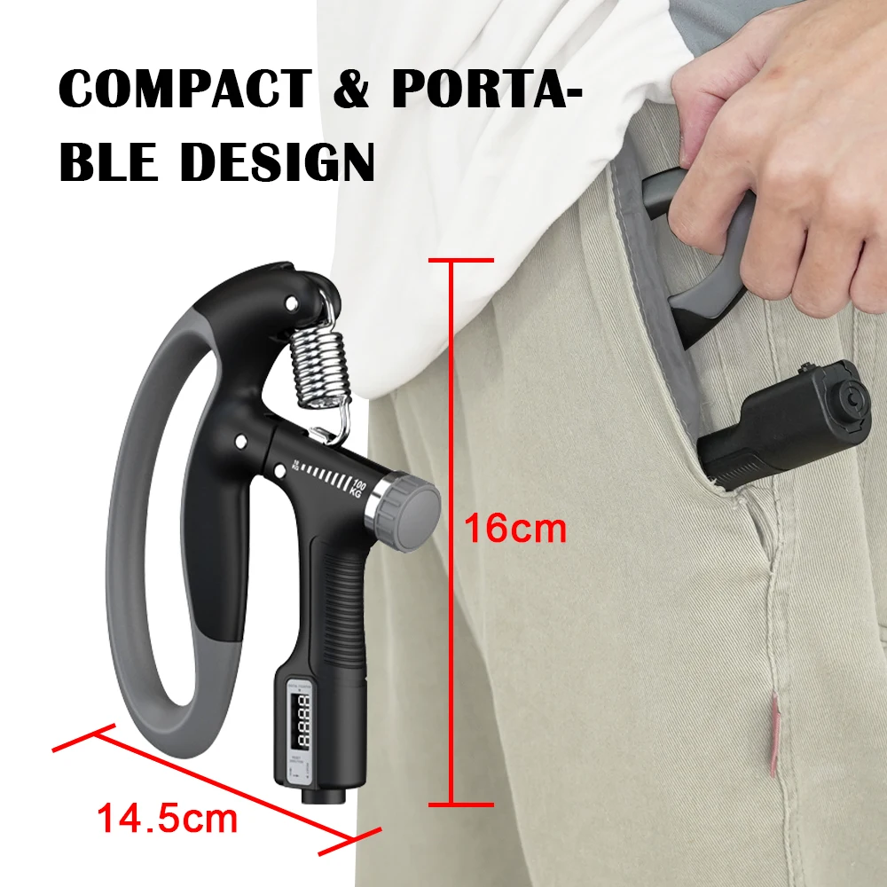 Hand Exerciser 10-100Kg Adjustable Heavy Hand Exerciser Grip Wrist Training Increase Strength Spring Finger Pinch Expander