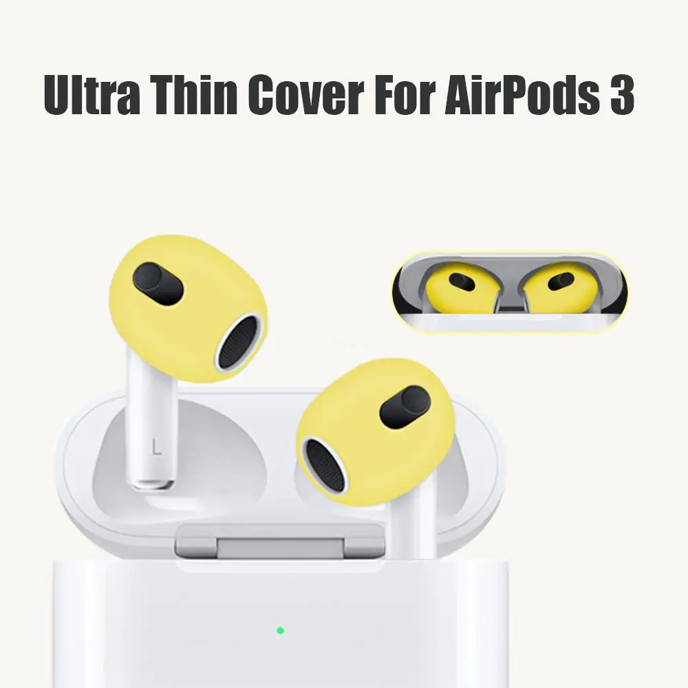 

Силиконовый чехол для наушников AirPods 3, 2 шт., мягкие ультратонкие насадки для наушников, противоскользящие наушники для Apple AirPods 3