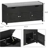 41.3" Shoe Storage Bench with Lift Top Storage, Entryway Bench with Cushioned Seat, Adjustable Shelf, Shoe Cabinet 2