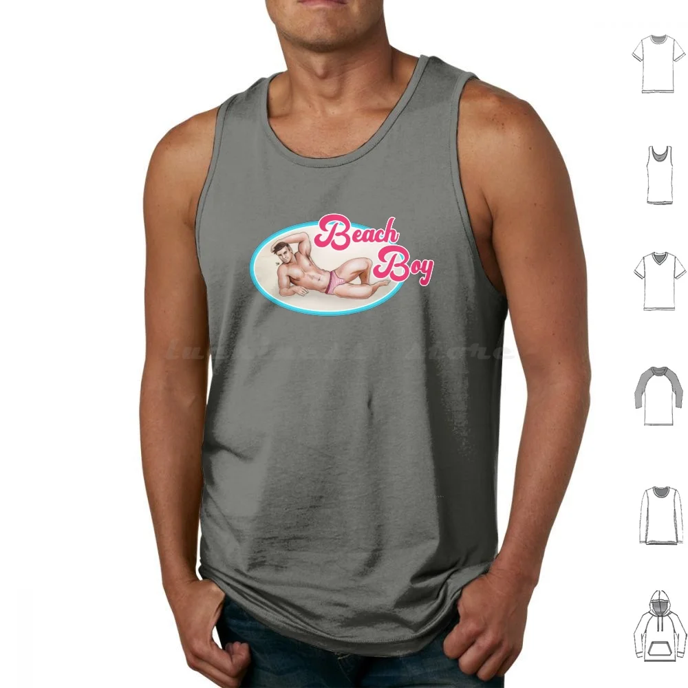 Beach Boy Canotte Gilet Senza Maniche Beach Boy Beach Summer Summer Sexy Muscle Twink Hunk Pride Miami Ft Vancouver La La