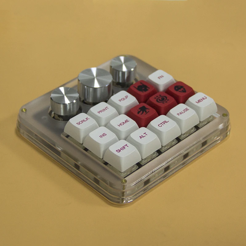 リースノーシーズン8 高精度マクロセット マクロキーボードノブ,15キー,3つのノブ,メカニカルキーボード