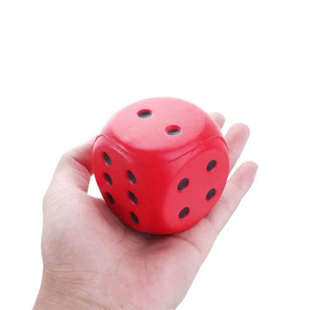 Cognitive Gag  Soft Squeeze Big Dice Solid Color Length 6cm Pressure Relief Anti Stress Sponge Dice Point Dice